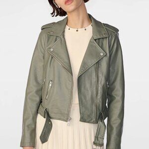 Faux Leather Moto Jacket